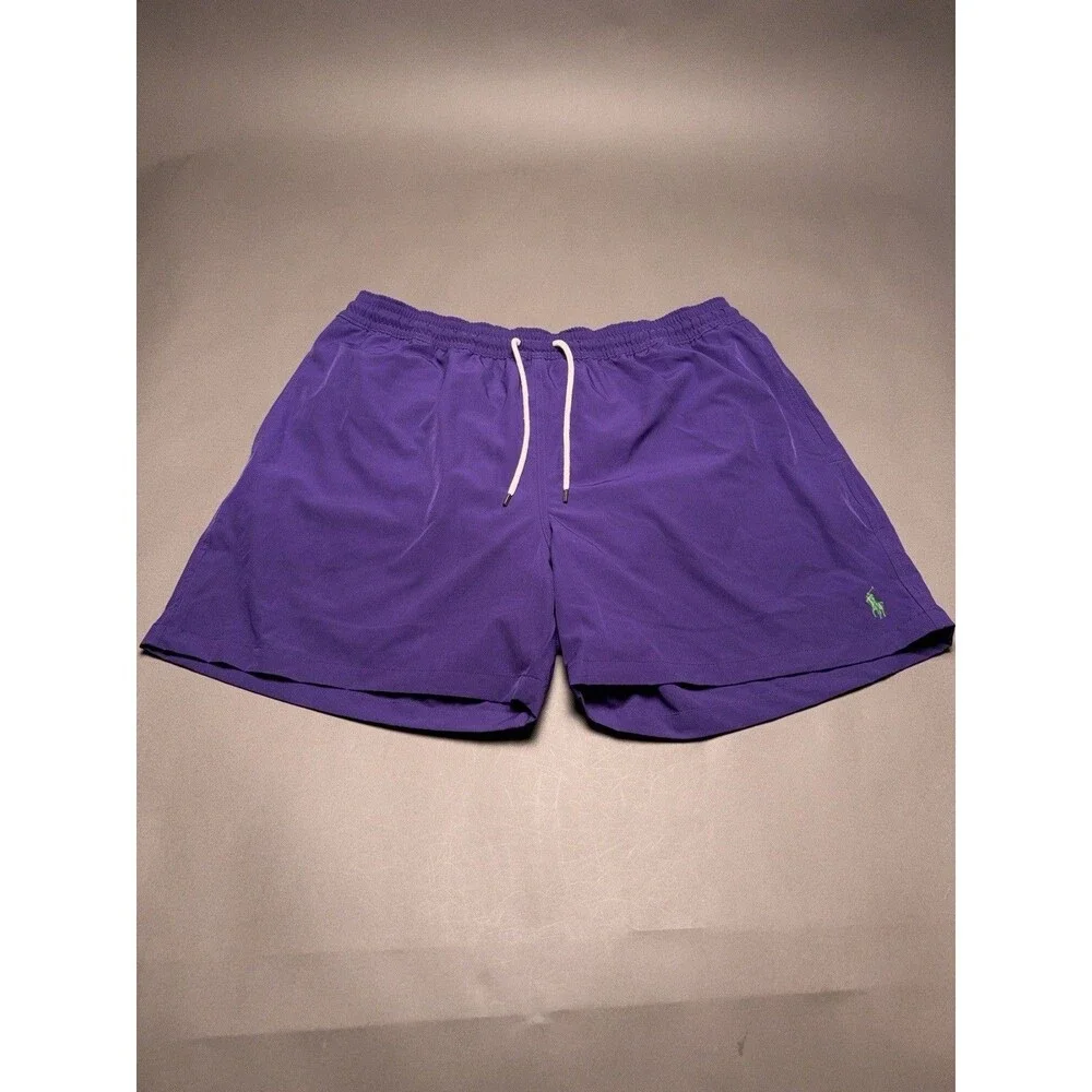 Polo Ralph Lauren Lined Swim Trunks Board Shorts Purple Men's Size 2XL